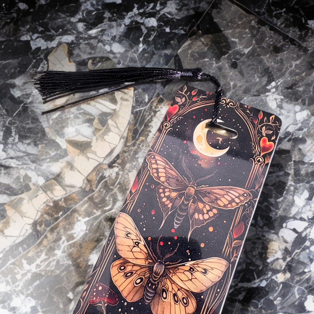 Moonlight Moth Bookmark