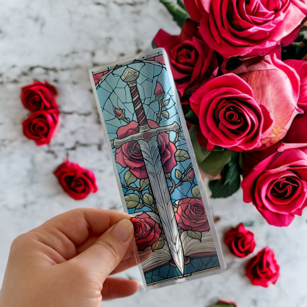 Stained Glass Style Sword Bookmark