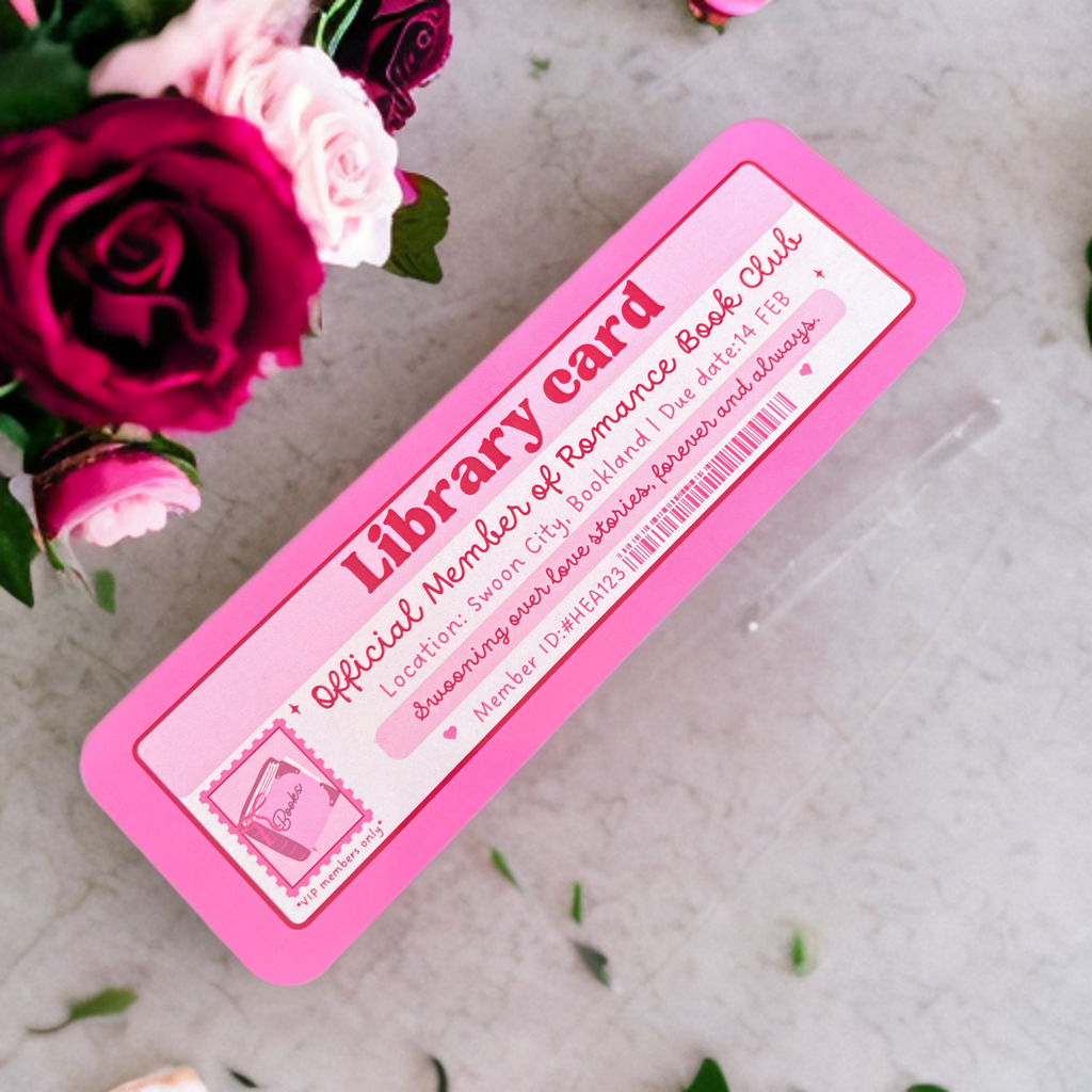 "Romance Book Club Library Card" Bookmark