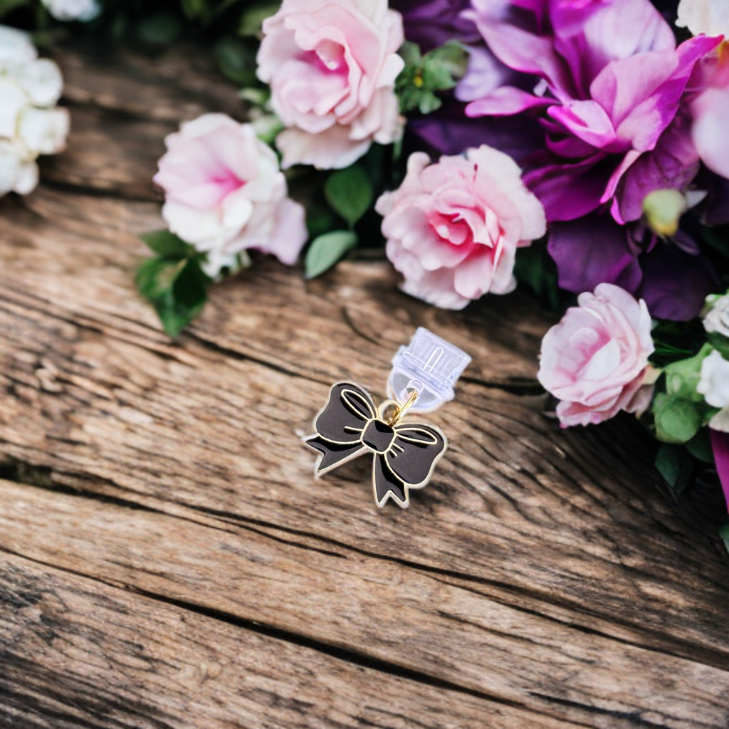 Kindle / E-Reader Charm Black Bow (USB‑C/Type C)