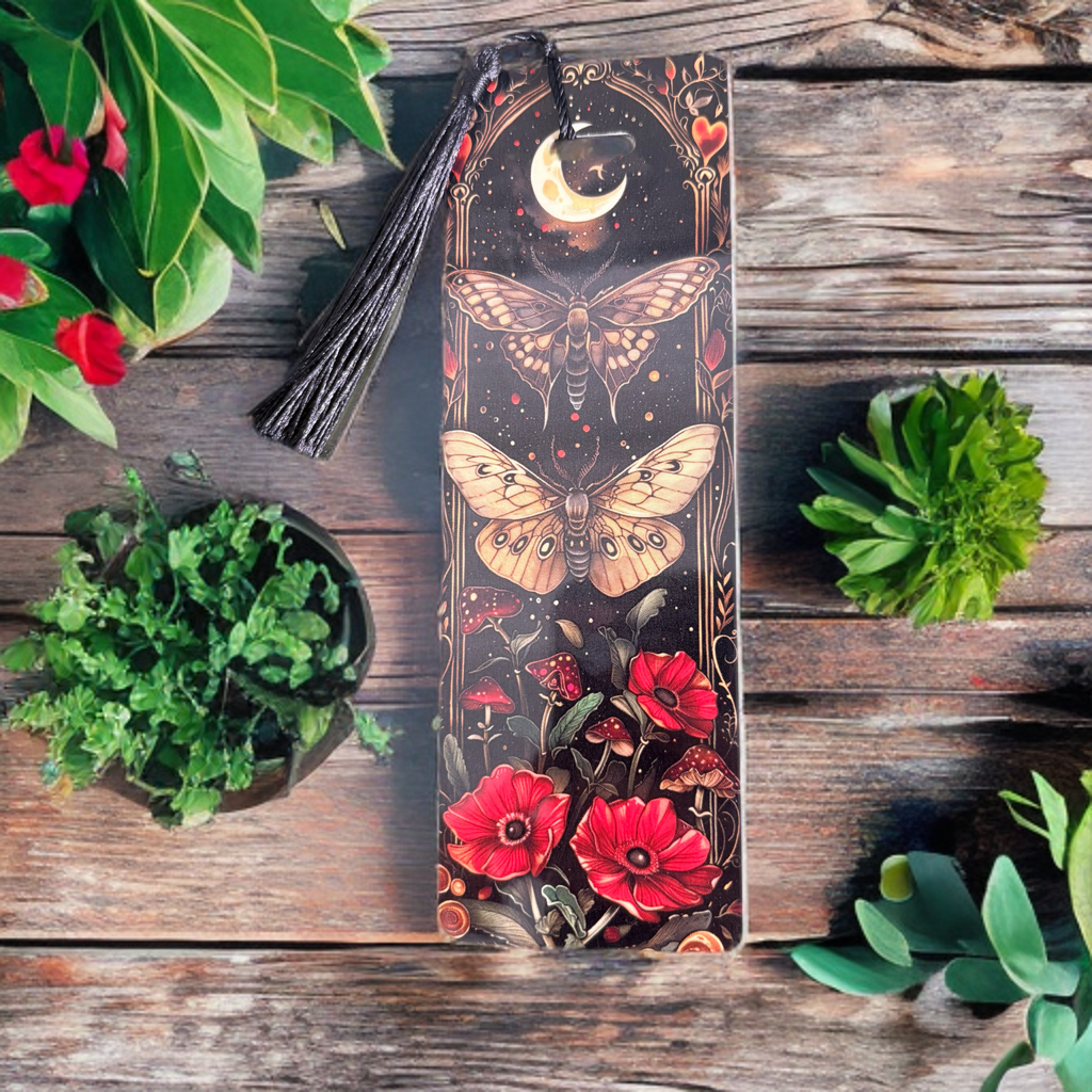 Moonlight Moth Bookmark