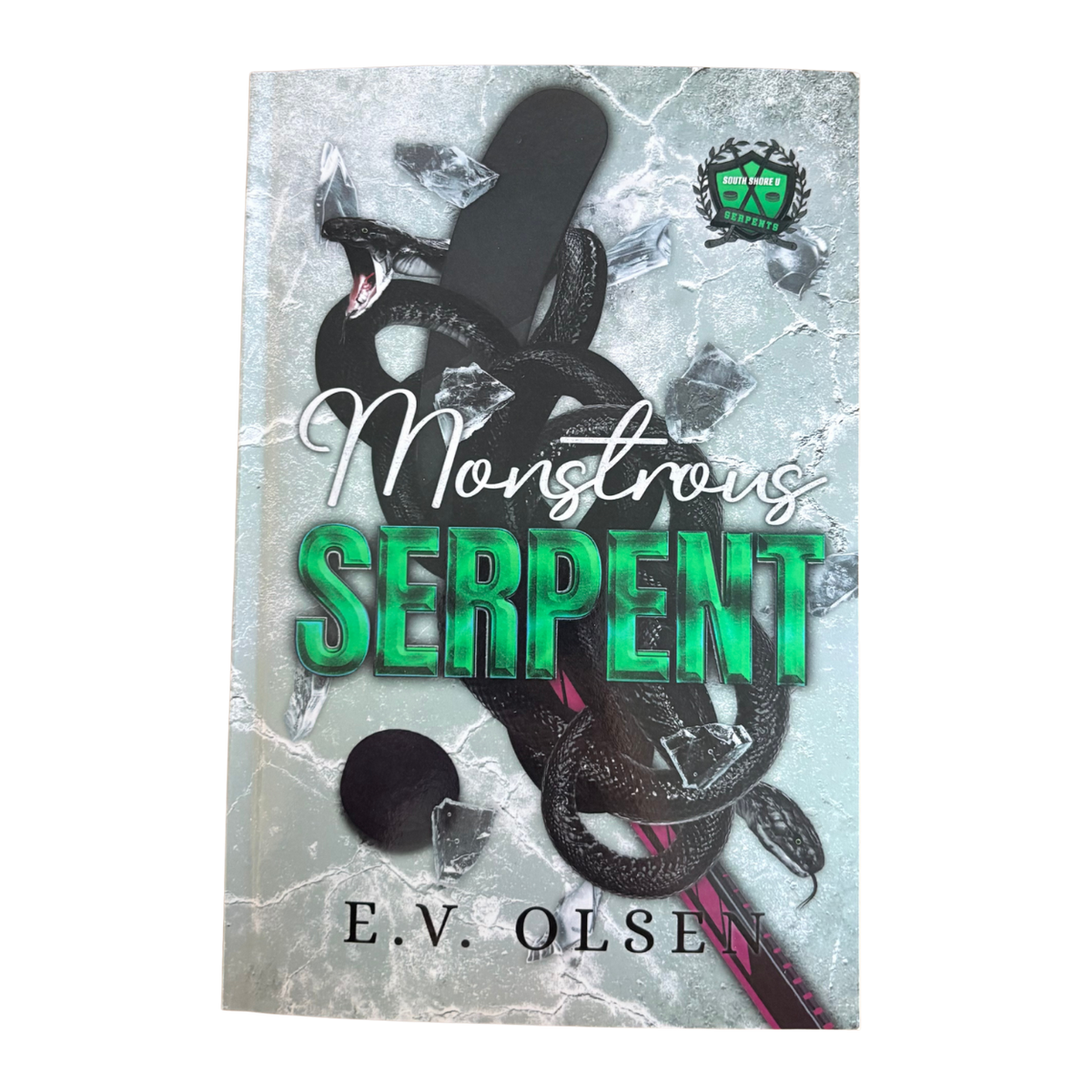 Monstrous Serpent: A Dark MMM Hockey Romance (South Shore Serpents, #1)