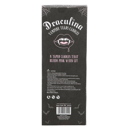 Pink Vampire Tears: Set of 4 Taper Candles