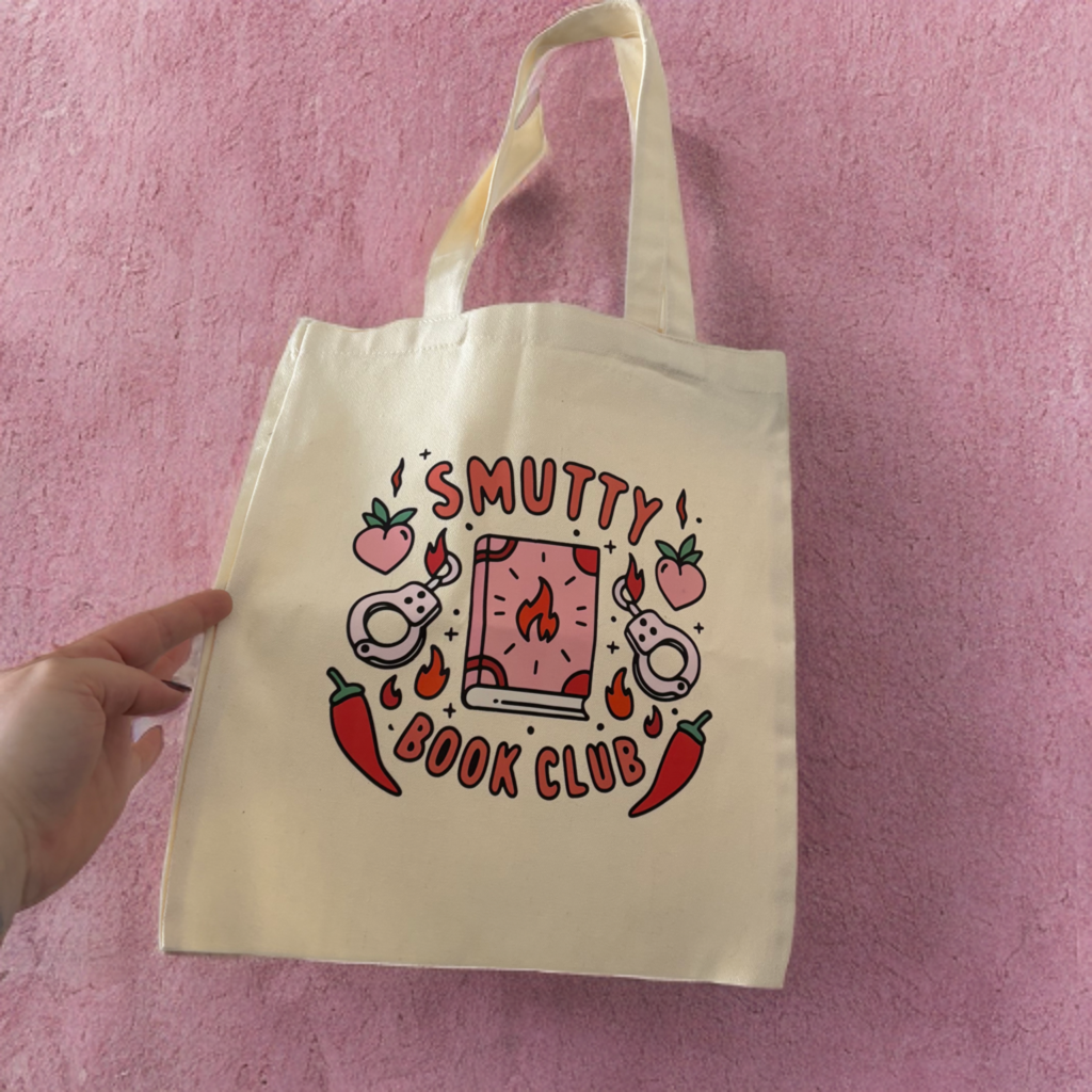'Smutty Book Club' Small Canvas Tote Bag