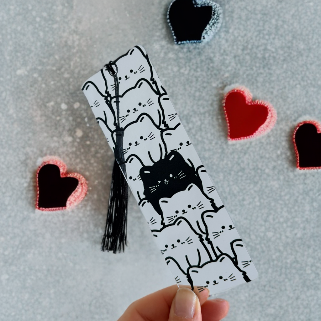 Stacked Whiskers Bookmark