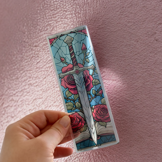 Stained Glass Style Sword Bookmark