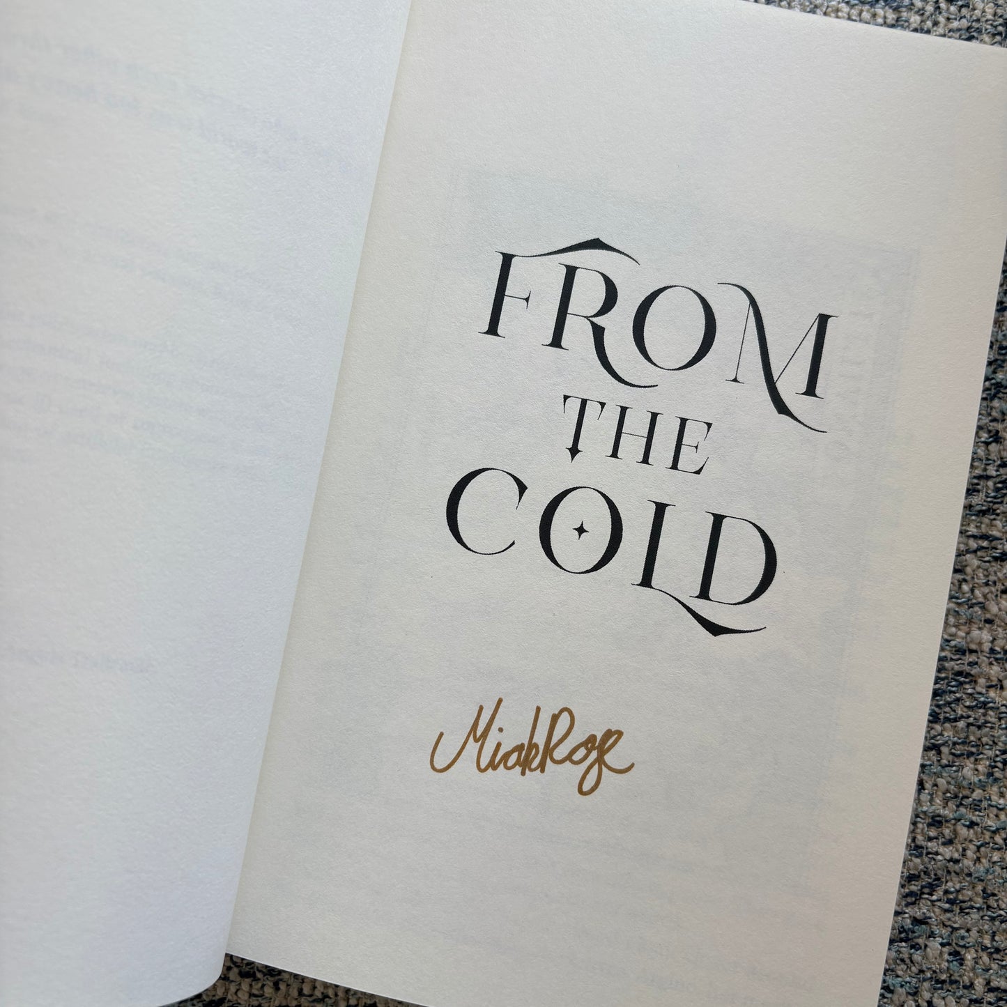 From the Cold [Signed Copy]