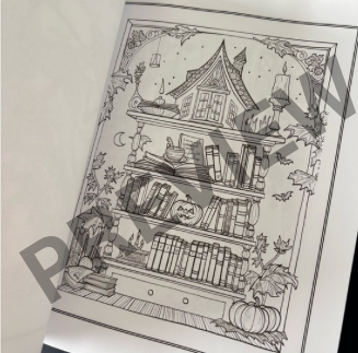 Cozy Spooky Halloween Coloring Book