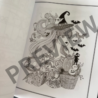 Cozy Spooky Halloween Coloring Book