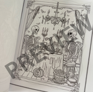 Cozy Spooky Halloween Coloring Book